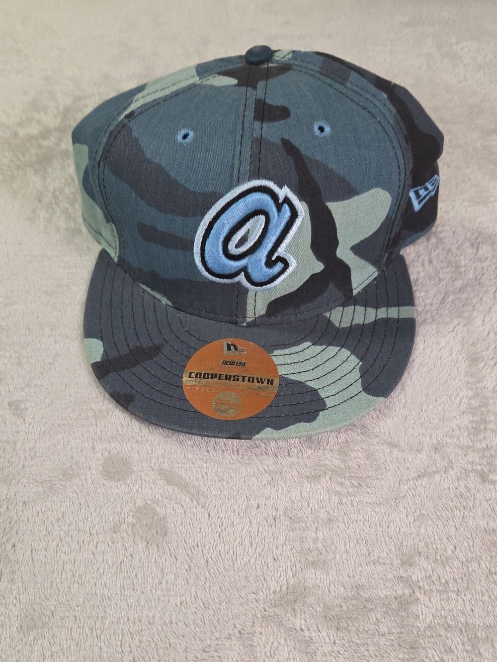 NWT New Era Atlanta Braves Cooperstown Camo Fitted Hat 7 5/8